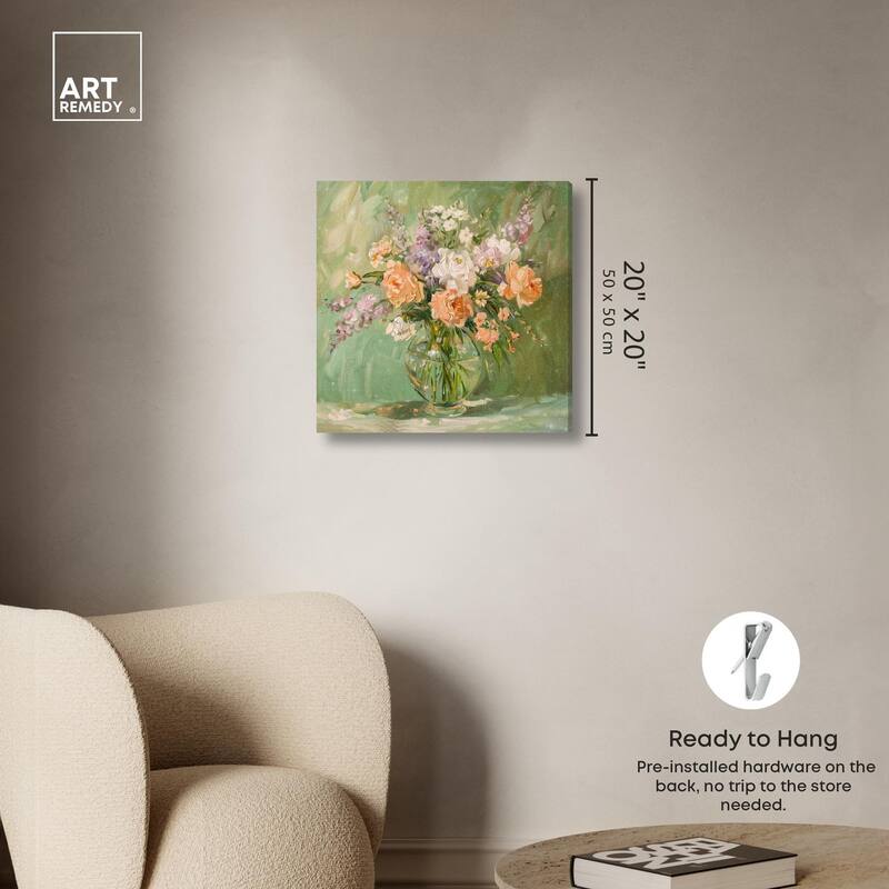 Vase and Greenery Canvas by Art Remedy, Gallery Wrapped