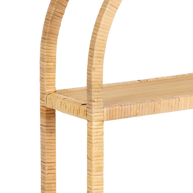 Kate and Laurel Rahmati Rattan Wall Shelf