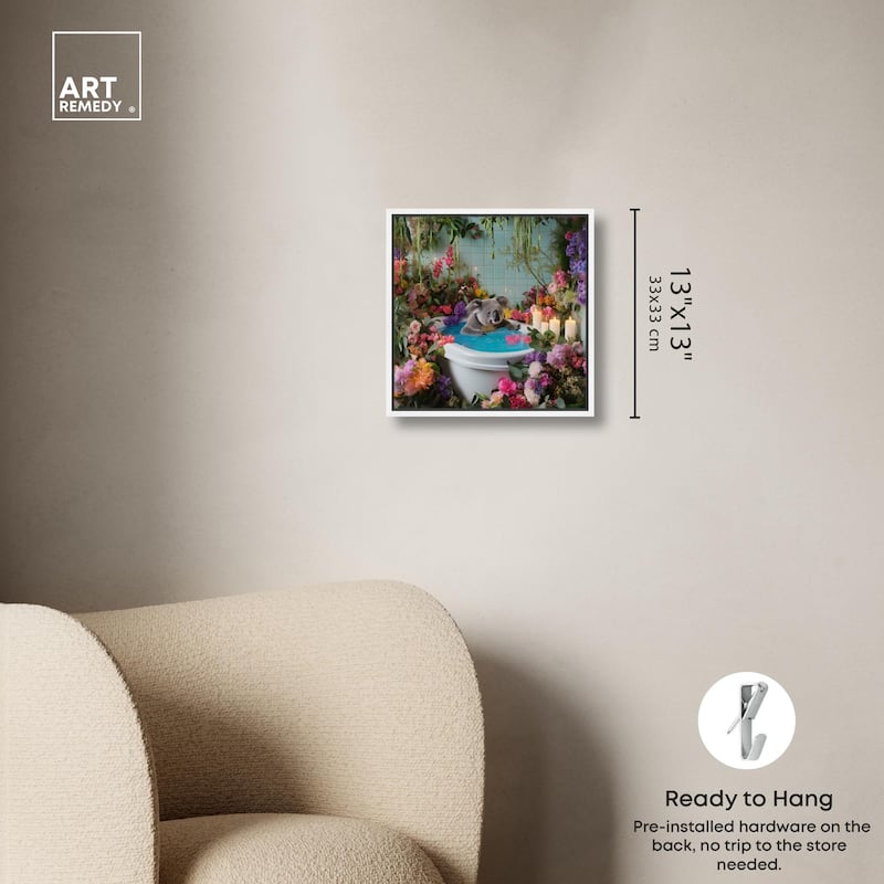 Koala Bath Canvas by Art Remedy