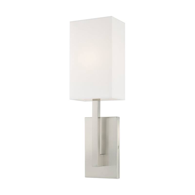 Livex Lighting Hayworth Single Light 20" Tall Wall Sconce with Fabric