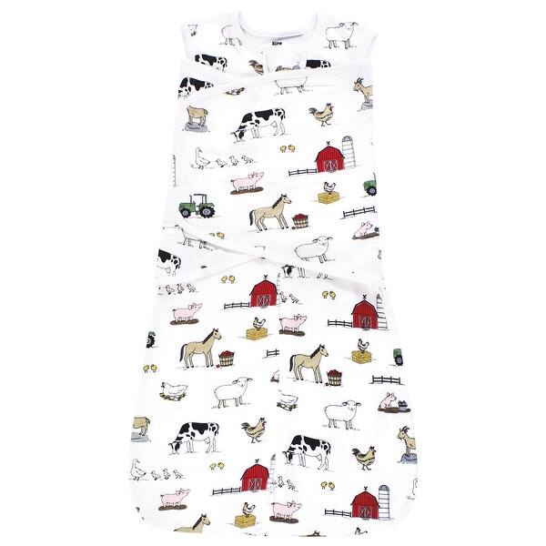 slide 1 of 1, Hudson Baby Infant Boy Convertible Swaddle Sleep Sack, Farm 3-9 Months - Farm