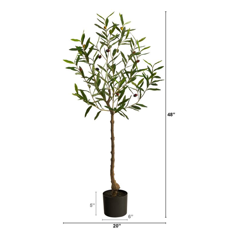 Artificial Olive Tree 4Ft - Faux Tree Indoor Decor