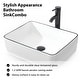 preview thumbnail 26 of 77, Eclife Artistic Vessel Sinks for Bathroom Vanity Tempered Glass Ceramic Basin