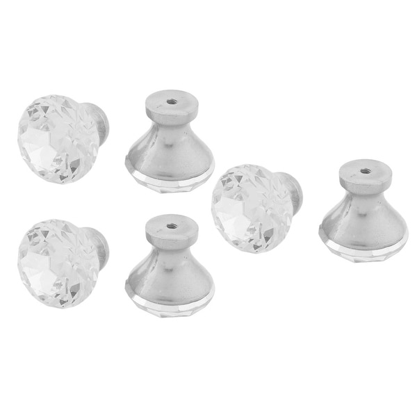 Shop Plastic Furniture Drawers Cabinet Closet Knobs 1.2 Inch Outer Dia 6 Pcs