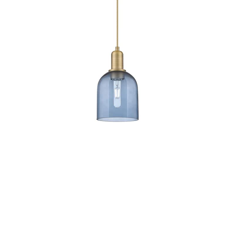 Innovations Lighting 716-1P-11-6 Bella Pendant Bella 6" Wide Mini - Brushed Brass / Blue