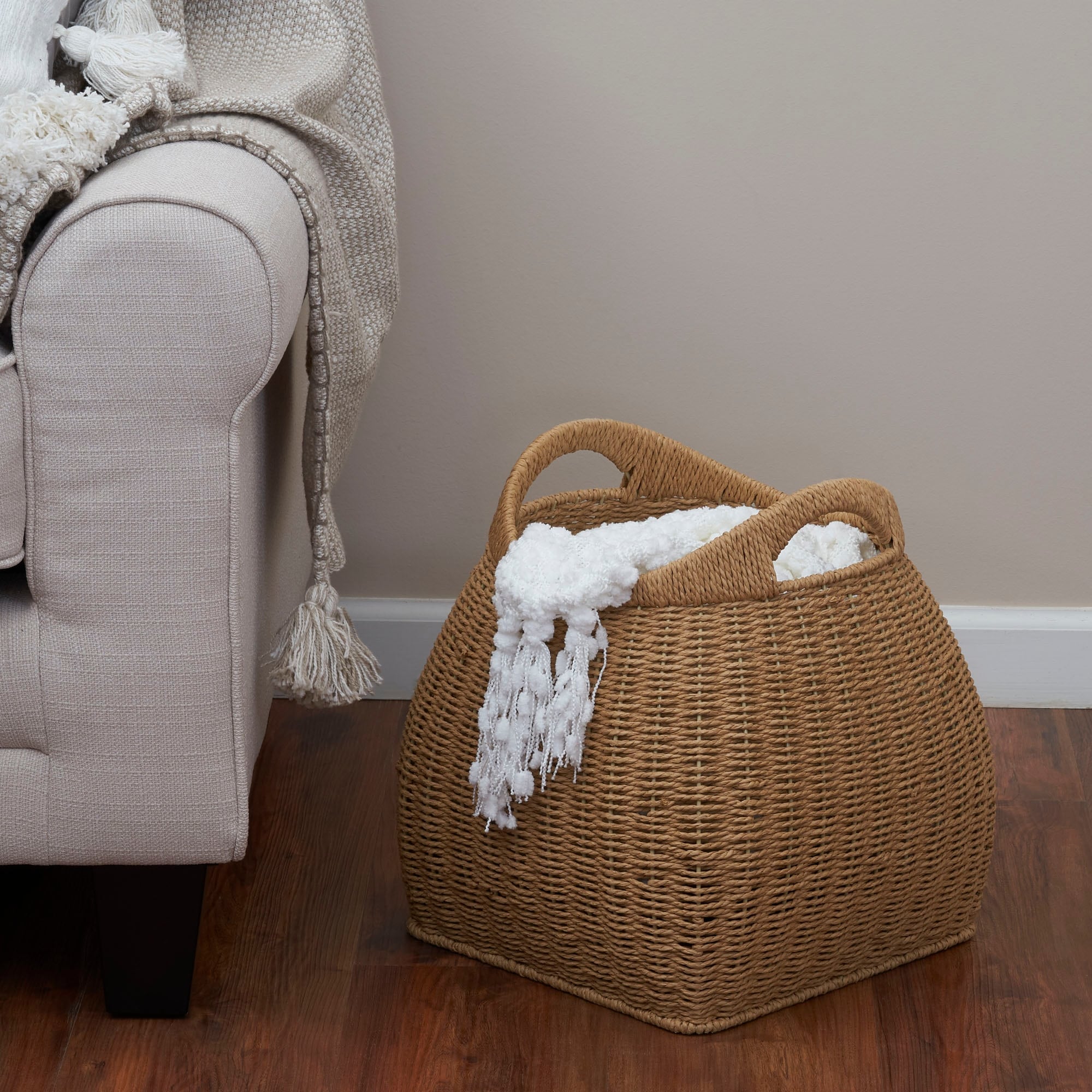 Paper Rope Basket with Handles