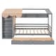 preview thumbnail 12 of 11, Twin House Bed with Wardrobe & Drawers, Gray