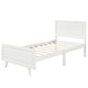 preview thumbnail 13 of 16, Twin Size Wooden Platform Bed with Vintage Headboard and Footboard, Solid Wood Slats Support, Adorable Style for Kids' Bedroom