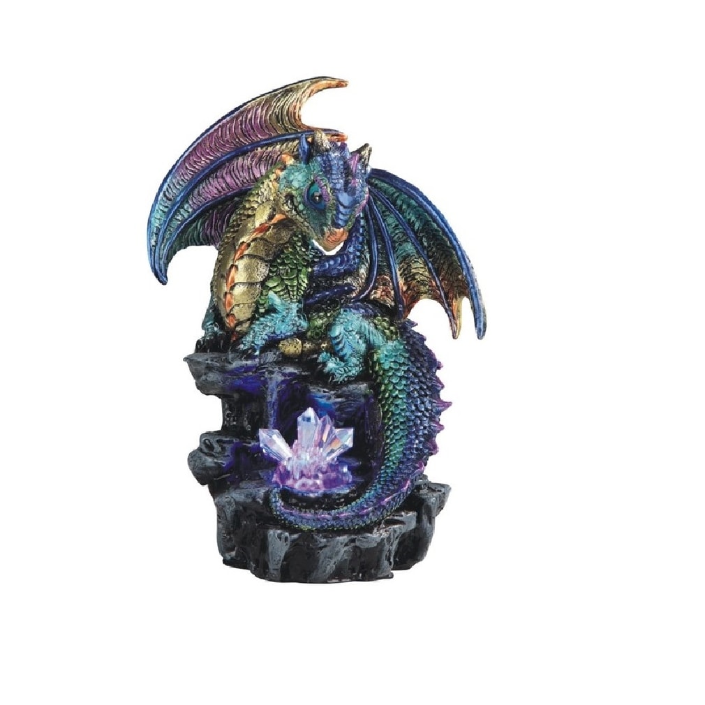 PURPLE DRAGON PROTECTOR Figurine Ornament Crystal Fantasy Nemesis Now FREE P+P 