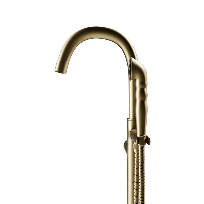 Neptune Single Handle Floor Mounted Gooseneck Freestanding Tub Filler
