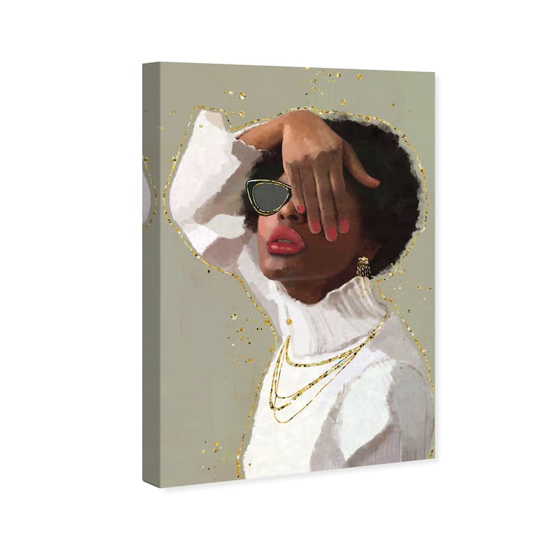 Wynwood Studio Canvas Fashion and Glam Muted Green White and Light Gray Glam Wall Art Canvas Print