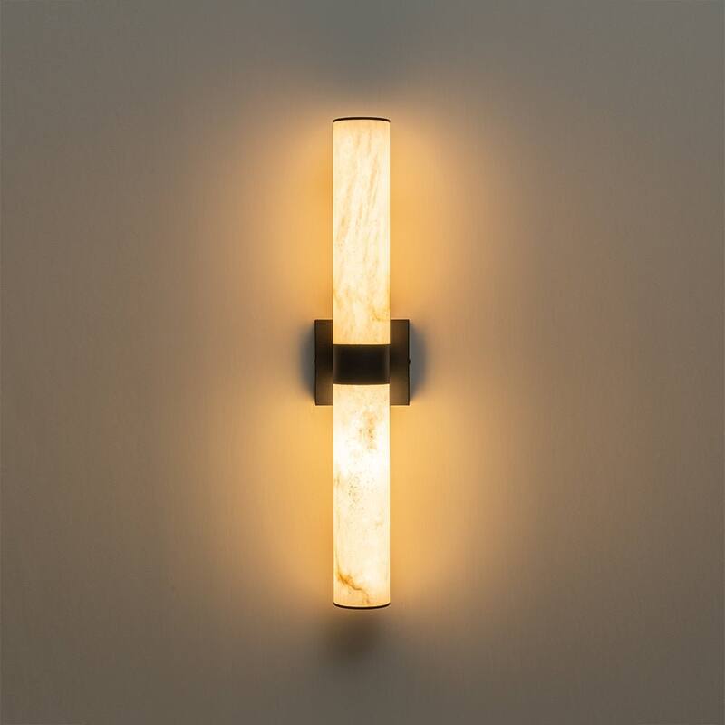 Dimmable LED Marble Linear Vanity Wall Lamp - Warm Light 23in