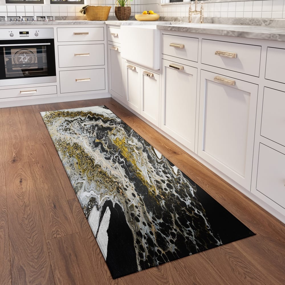 Addison Indoor/ Outdoor Karina Abstract Washable Area Rug