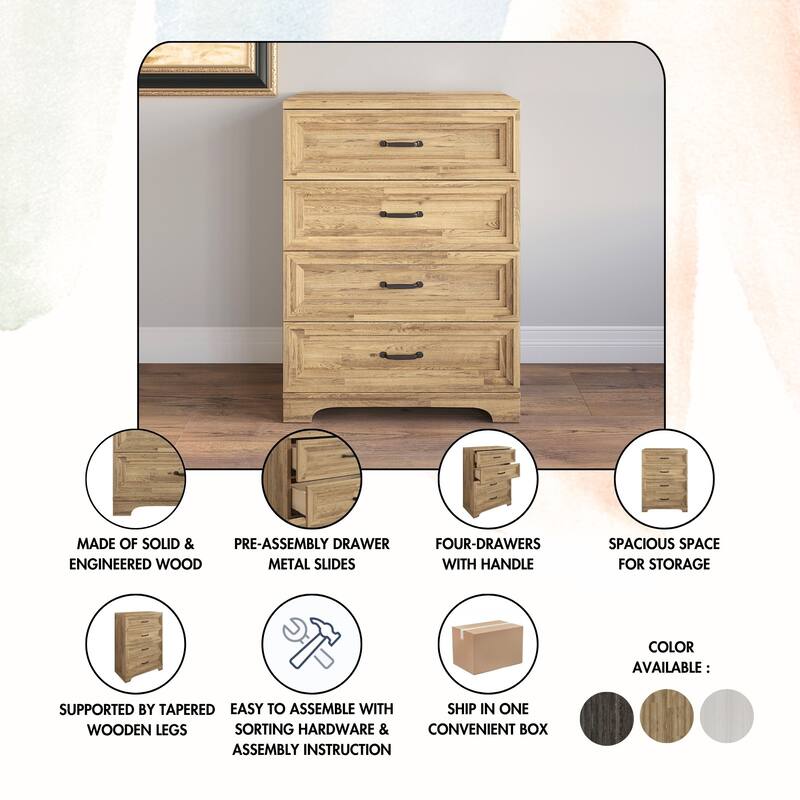CraftPorch Vintage 4-Drawers Chest