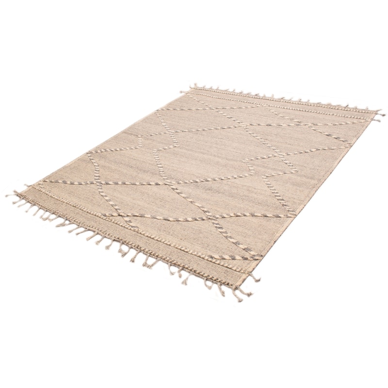 ECARPETGALLERY Hand-knotted Tangier Light Grey Wool Rug - 8'1 x 9'9