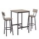 preview thumbnail 11 of 37, New Style Bar Table Set with Bar Stools PU Soft Seat with Backrest and Footrest ,1 Wooden Table(Set of 3 or Set of 5)
