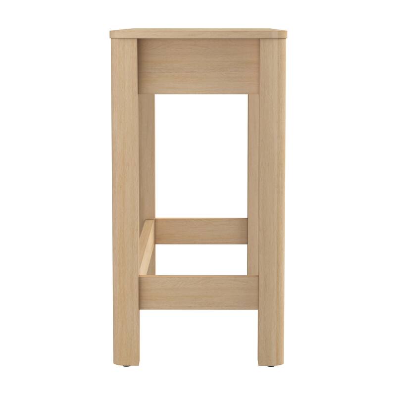 Walker Edison Modern Vanity with LED Light and Drawer Storage