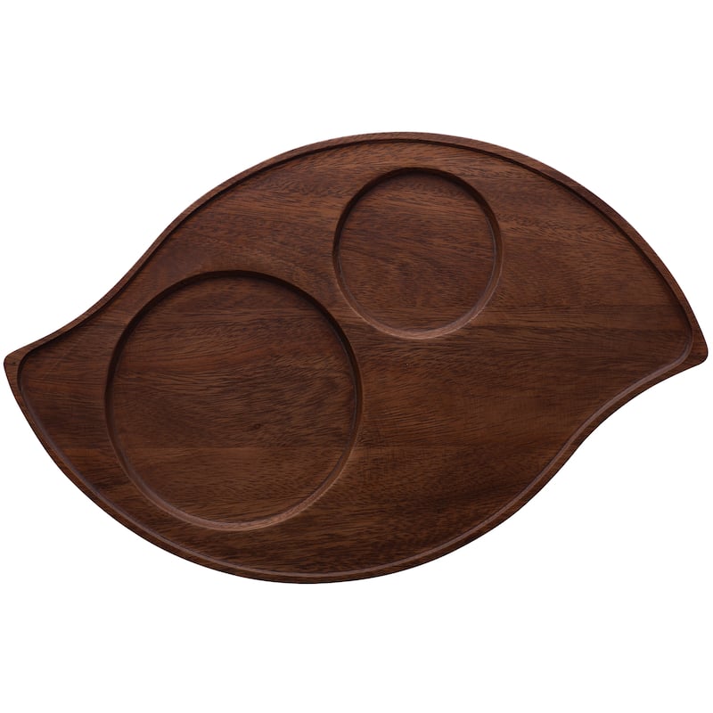 Noritake Kona Wood Wave Serving Tray, 16-3/4"