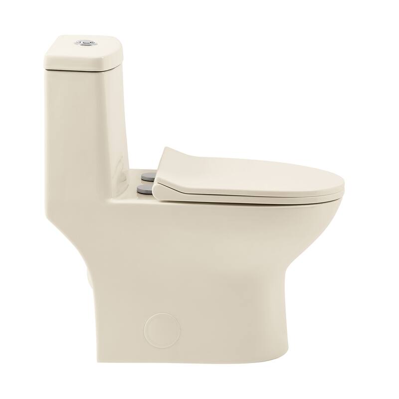 Dieppe One Piece Toilet Dual Vortex Flush 1.1/1.6 Gpf In Bisque - 27.45" x 13.85" 27.85"
