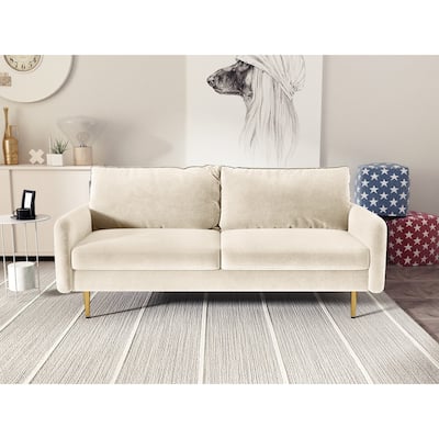 70'' Velvet Square Arm Sofa