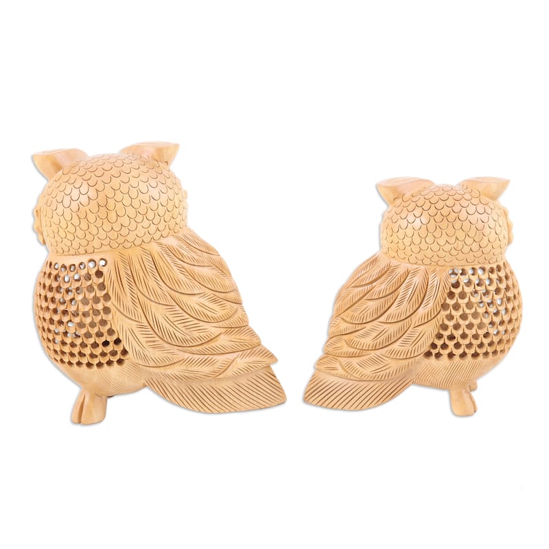 Novica Handmade Inner Wisdom Wood Sculpture (Set Of 2)