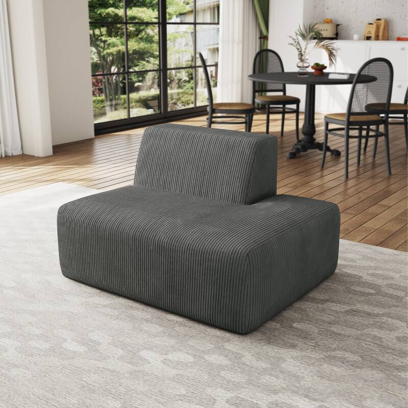 Modern Chaise Lounge Indoor Corduroy Sofa