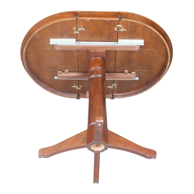 36" Round Top Pedestal Table w/12" Leaf