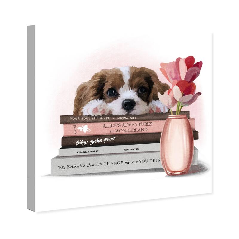 Wynwood Studio Prints Animals Tender and Sweet Poet Pink and Light Pink Glam Wall Art Canvas Print