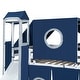 preview thumbnail 34 of 34, Full Loft Bed with Castle Tent & Tower and Solid Wood Frame, 400lb Capacity, Playhouse Design