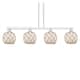 Option Brushed Satin Nickel / White Glass with Brown Rope