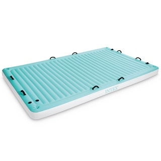 Intex: Floating Water Lounge - Teal & White Pool Float, 122" x72"x7", For Multiple Adults, Weight Capacity 880 lbs.