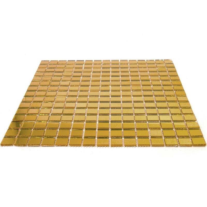 Apollo tile 12" x 12" Altin Glossy Amber Gold Glass Tile (20 sq ft/case) - 20 Pack