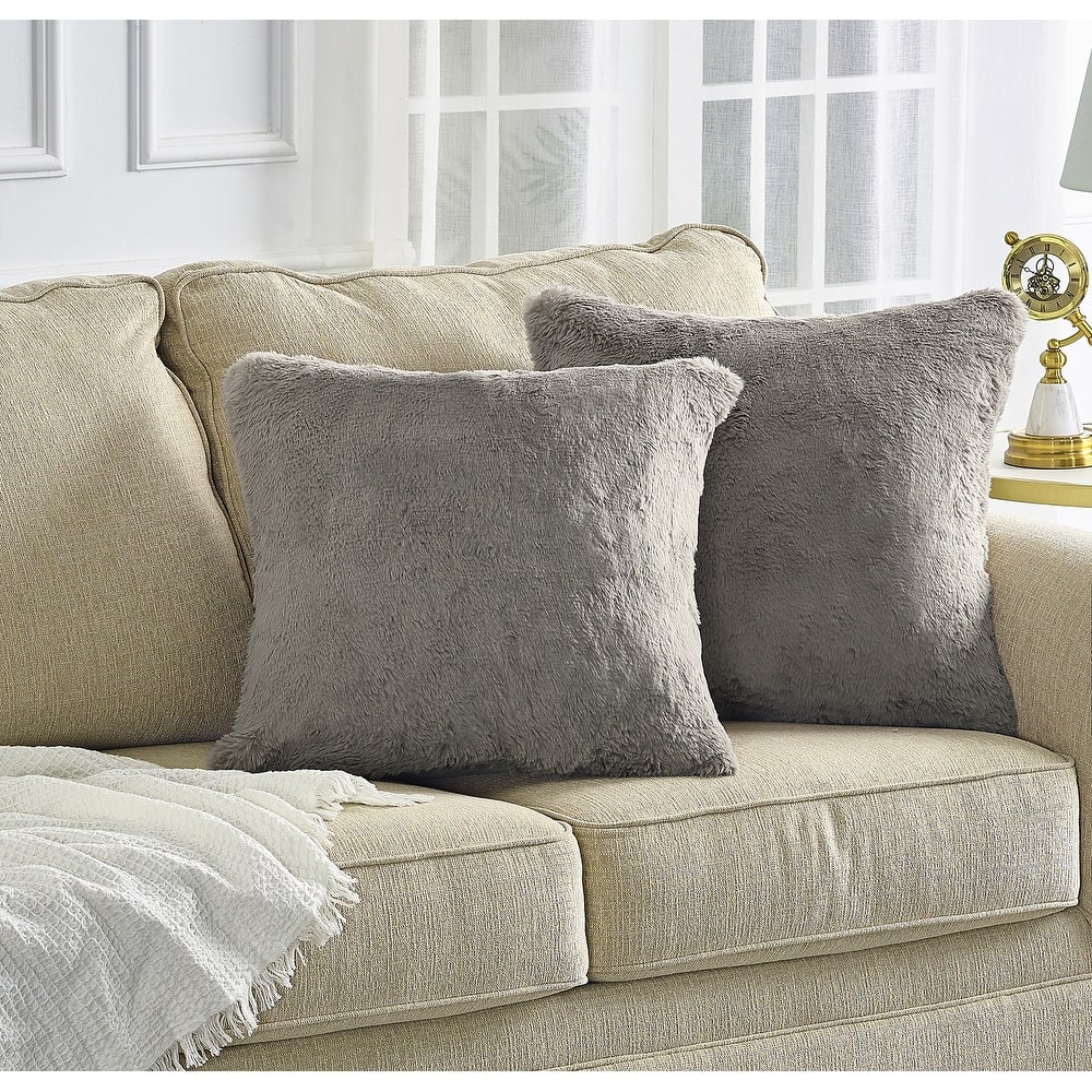Serenta Heavy Fauxfur Pillow Shell 2 PC Set, 20''x20''