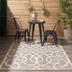 preview thumbnail 45 of 123, Nourison Palamos Geometric Scroll Indoor Outdoor Area Rug 6' x 9' - Grey