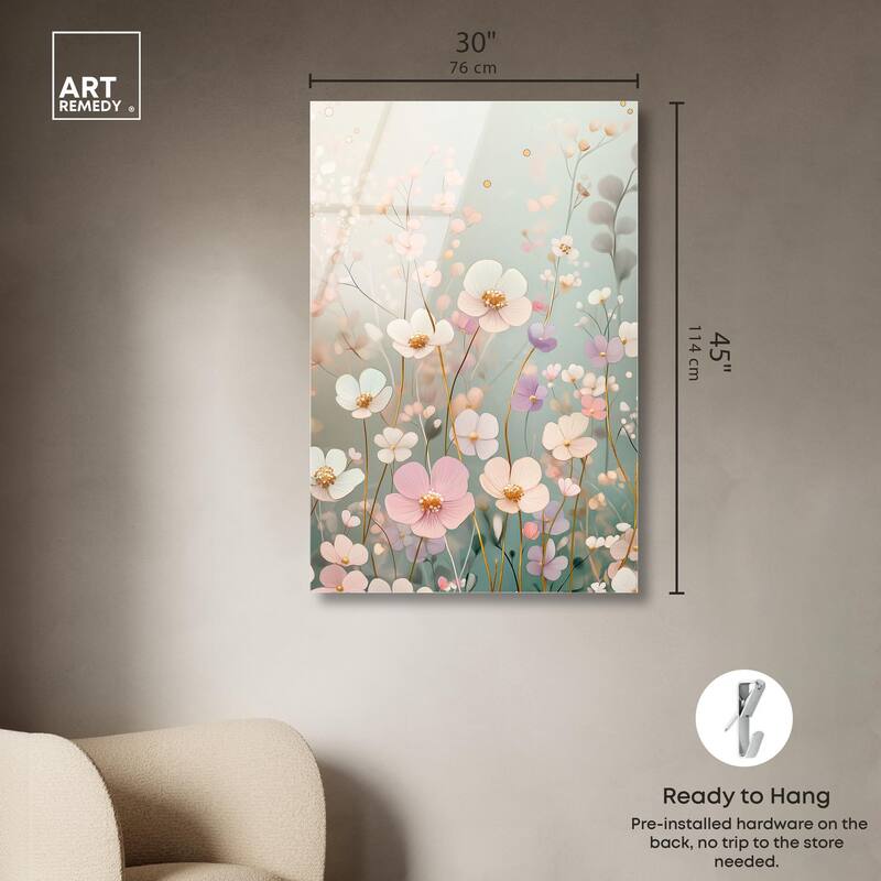Tiny Blooms I Acrylic by Art Remedy, Ready to Hang