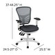 preview thumbnail 119 of 164, Nicholas Mid-Back Blue Mesh Multifunction Executive Swivel Ergonomic Office Chair with Adjustable Arms