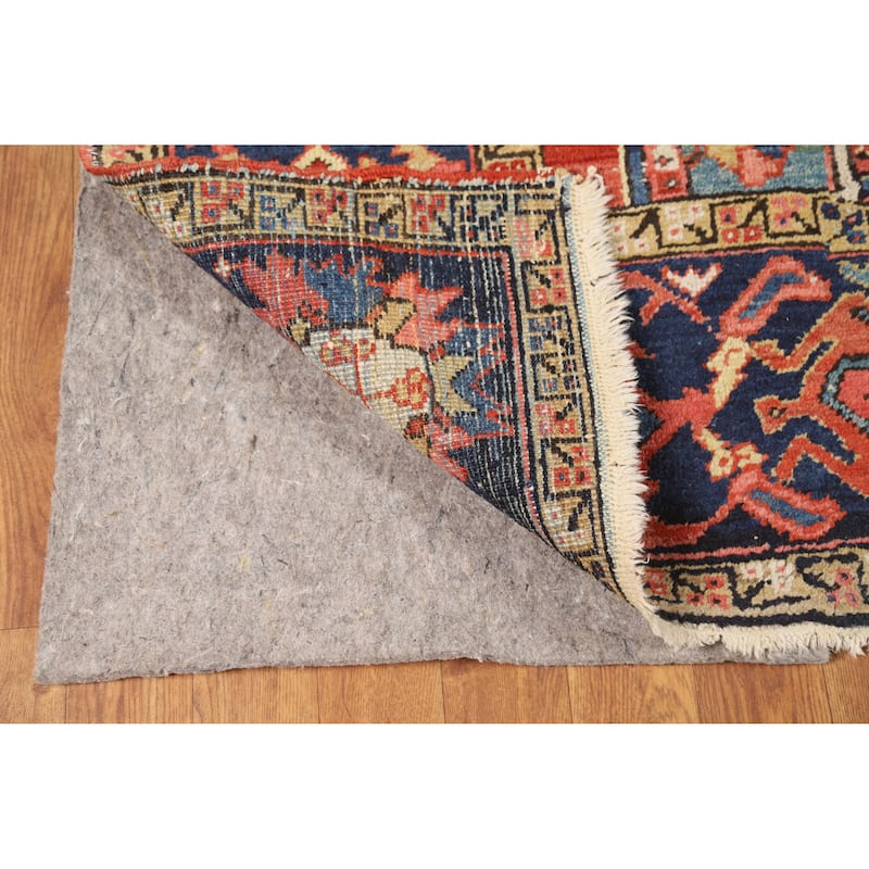 Vegetable Dye Heriz Serapi Persian Antique Rug Handmade Wool Carpet - 7'8" x 10'7"