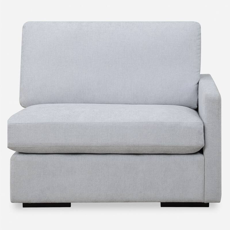 Refuge Solid Modular Right Arm Seat for Sectional Sofa - 43.25" - Sky Blue