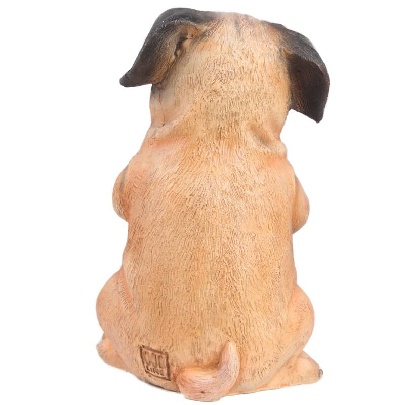 11" Sitting Pug Puppy Outdoor Garden Statue