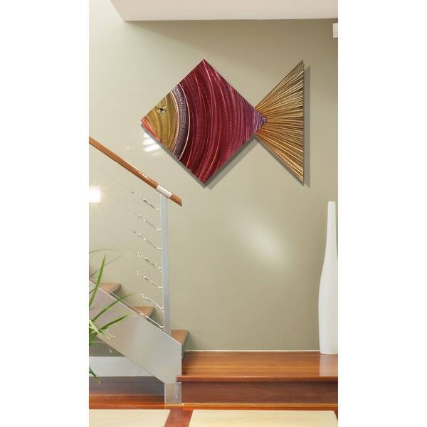 Shop Statements2000 Large Tropical Metal Wall Art Pink Gold Beach
