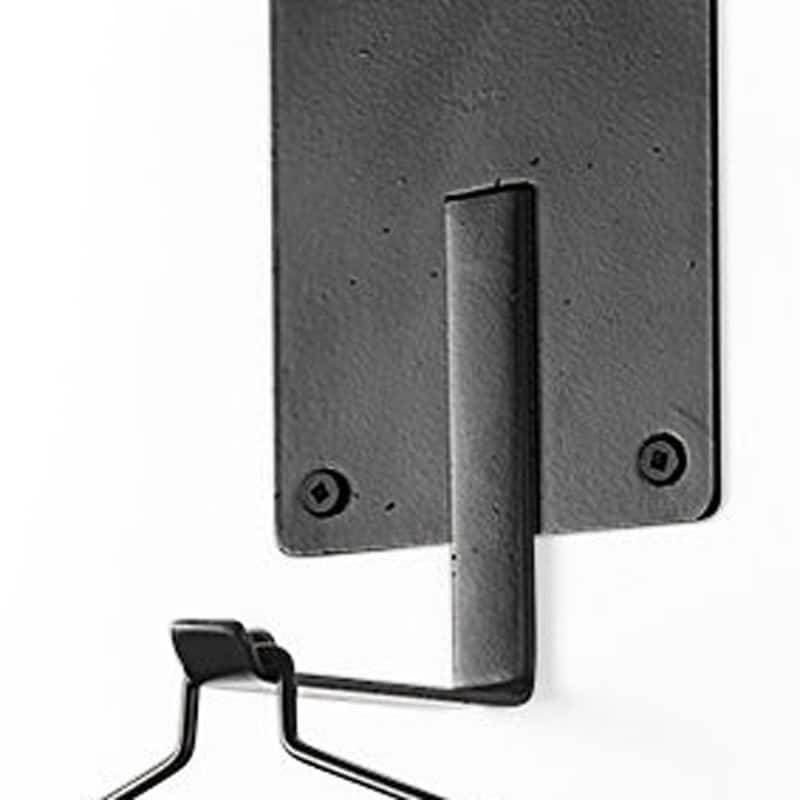 24" Black Distressed Geometric Metal Solid Wood And Glass Wall Sconce Candle Holder