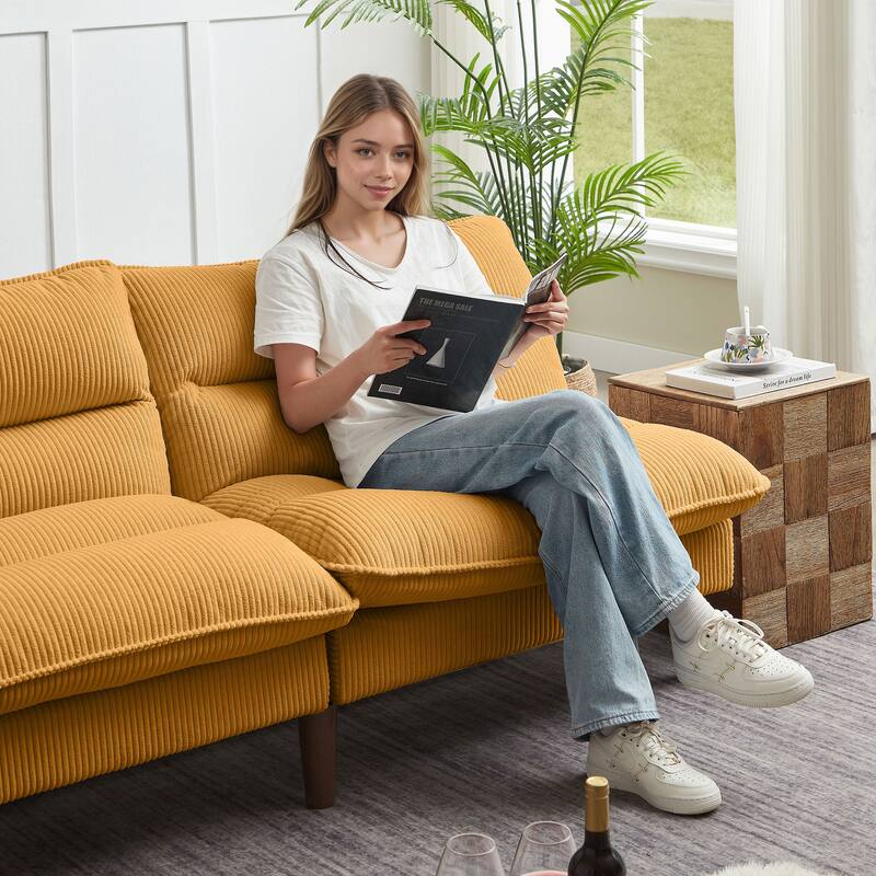 Cordury Armless Futon Sofa Bed