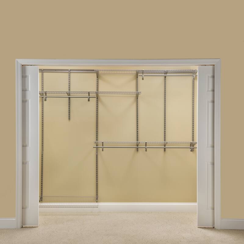 ClosetMaid ShelfTrack 60-96 Inch Wide Adjustable Closet Organizer