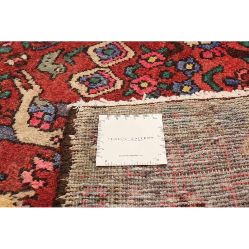 ECARPETGALLERY Hand-knotted Melis Vintage Red Wool Rug - 4'1 x 6'7