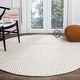 preview thumbnail 6 of 26, SAFAVIEH Handmade Natura Steinvor Geometric Wool Rug 4' x 4' Round - Ivory/Silver