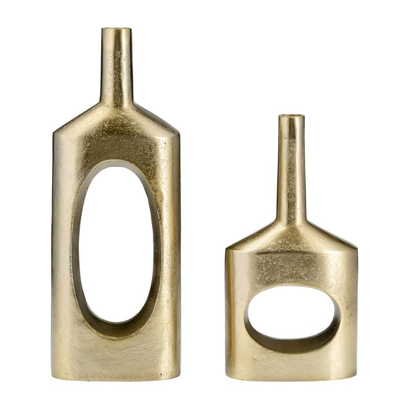 Sagebrook Home Metal, Open Cut Out Vase