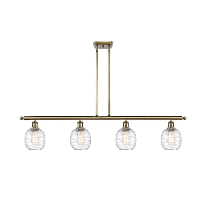 Innovations Lighting 516-4I-10-48 Belfast Linear Belfast 4 Light 48" - Antique Brass / Deco Swirl