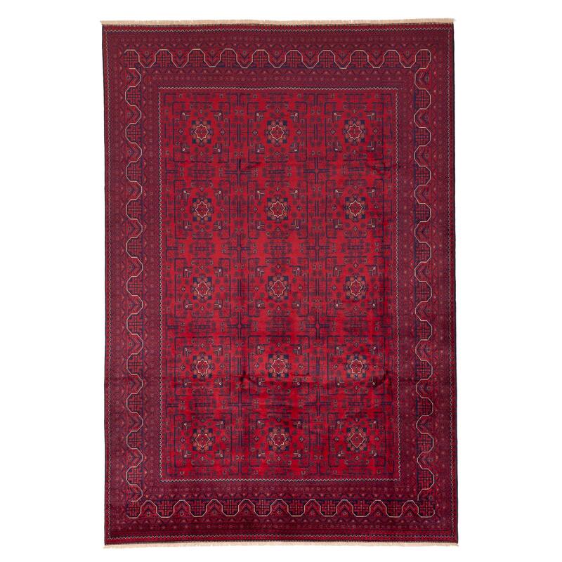 ECARPETGALLERY Hand-knotted Finest Khal Mohammadi Red Wool Rug - 6'8 x 9'8