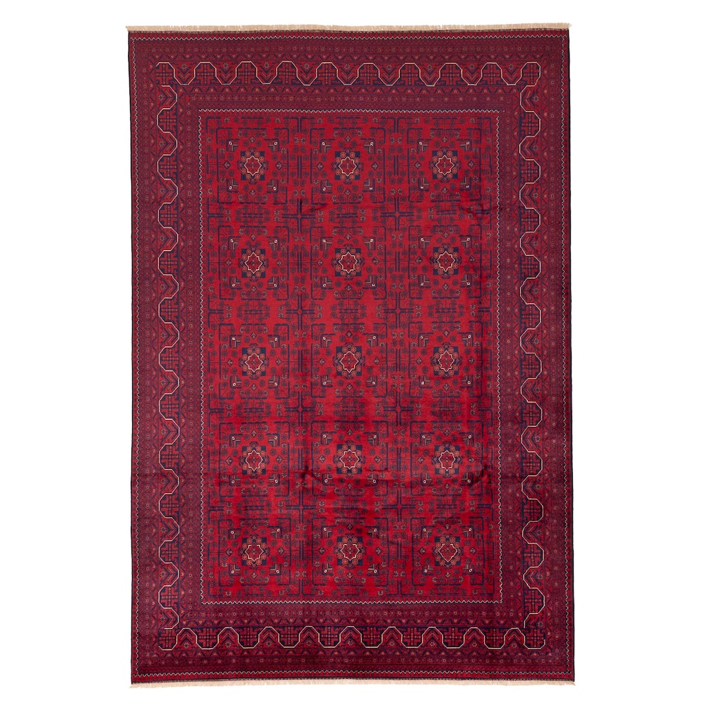 ECARPETGALLERY Hand-knotted Finest Khal Mohammadi Red Wool Rug - 6'8 x 9'8