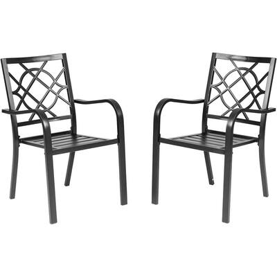 SUNCROWN Outdoor Dining Patio Chairs Set of 2